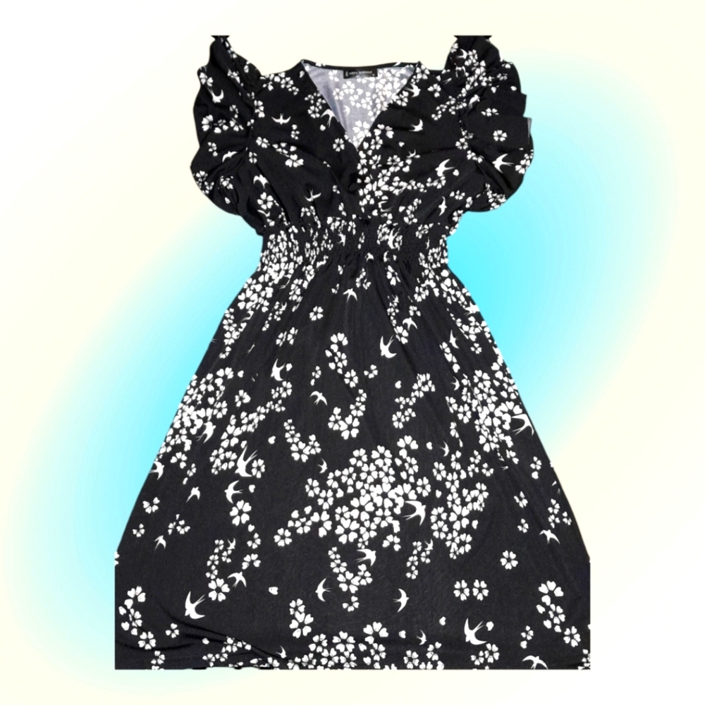 Black and white anna morgan dress